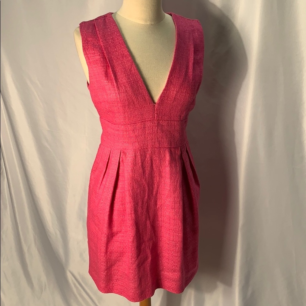 Adam Lippes Sleeveless Pink Linen Dress Size 6